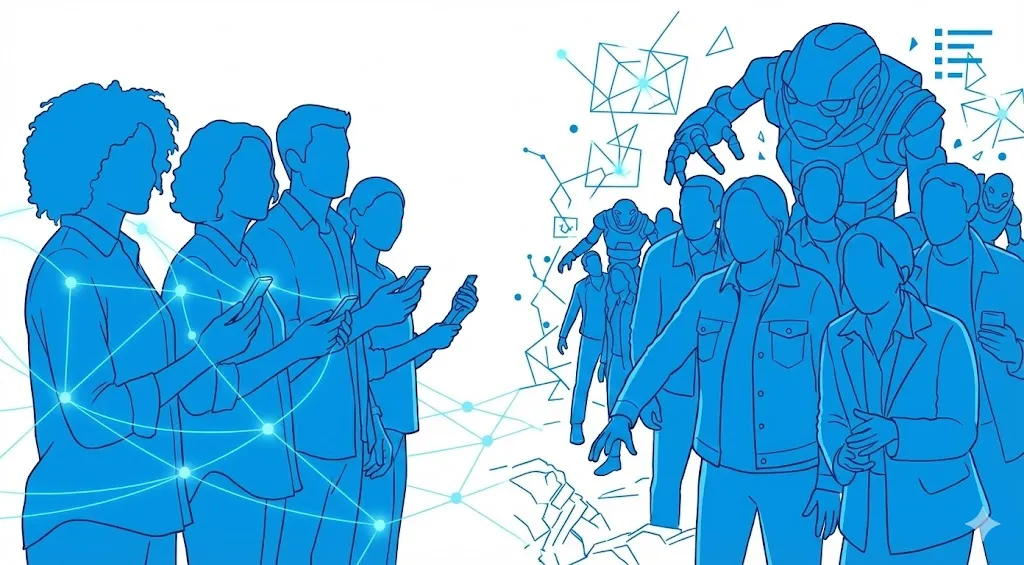 Illustration zum Thema globale Zusammenarbeit